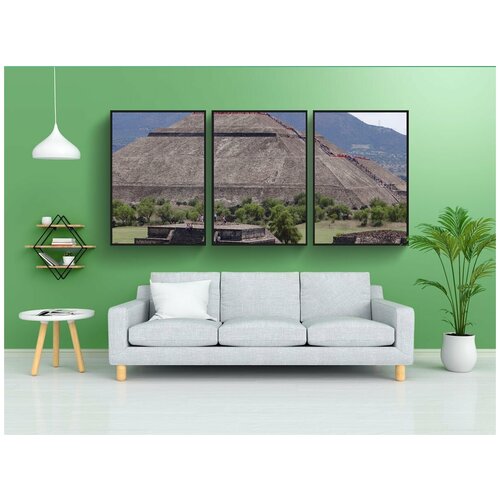 фото Набор модулных постеров для интерьера "теотиуакан, мексика, ацтеки" 60x90 см. в тубусе, без рамки lotsprints