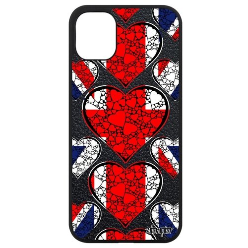 фото Простой чехол для телефона // iphone 11 // "флаг английский с сердцем" страна любовь, utaupia, цветной