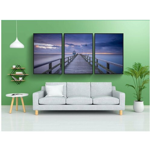 фото Набор модулных постеров для интерьера "пирс, цинновиц, водолазный колокол" 60x90 см. в тубусе, без рамки lotsprints