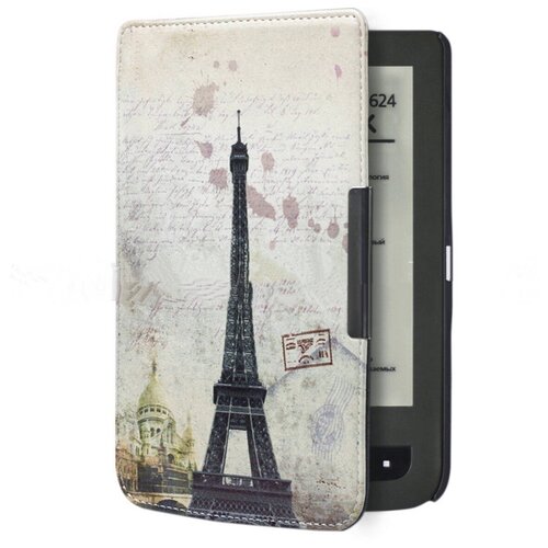 фото Чехол-футляр mypads для pocketbook 624 basic touch / pocketbook 614 basic 2/ 615 / 625 le / 625 basic touch 2 необычный с красивым рисунком тематика париж