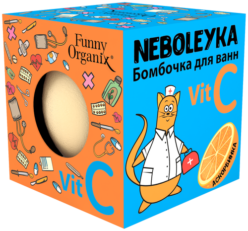 Funny Organix Бомбочка для ванн Neboleyka, 140 г, 140 мл