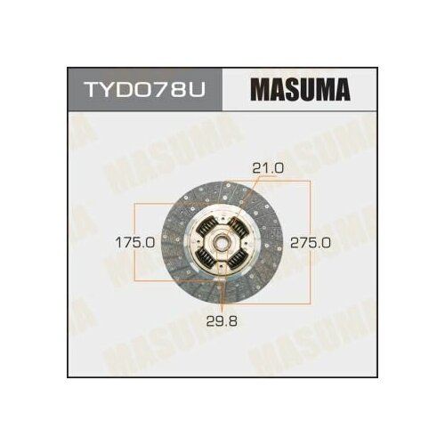 MASUMA TYD078U Диск сцепления TOYOTA LC 90- 3.4D/4.2D