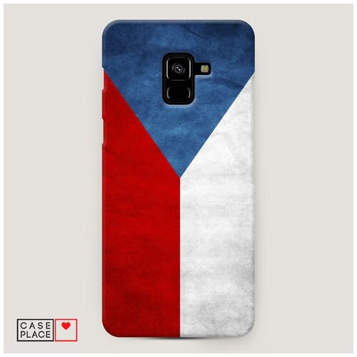 фото Чехол пластиковый samsung galaxy a8 plus 2018 флаг чехии case place