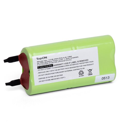 Аккумулятор TopOn для электровеника Philips FC6125 4.8V 1800mAh Ni-MH PN: PHC612VX