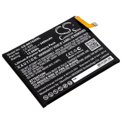 Аккумулятор Cameron Sino CAMERONSIN CS-NKT620SL LC-620 для Nokia 6.2 3.85V / 3400mAh / 13.09Wh