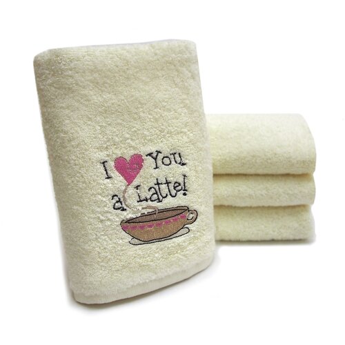 фото Tana home collection кухонное полотенце lyublyu latte цвет: молочный (40х60 см) br42053