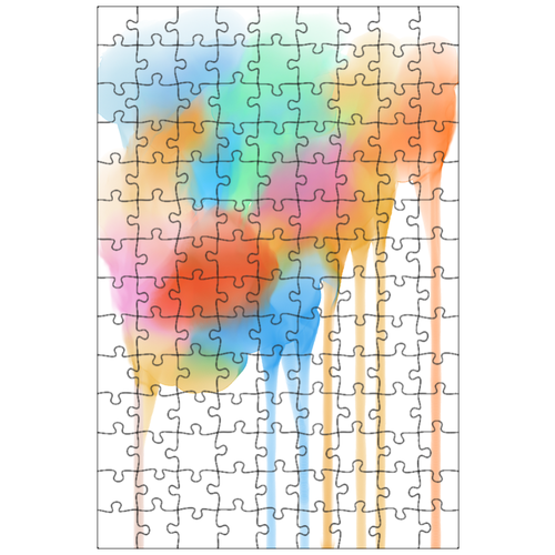фото Магнитный пазл 27x18см."акварель капли, капает, брызги" на холодильник lotsprints