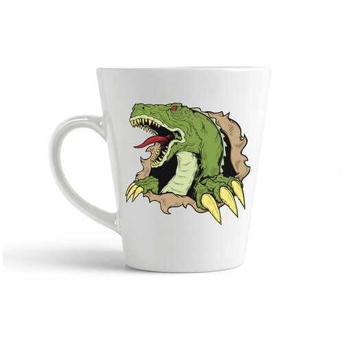 фото Кружка-латте coolpodarok ящер вылезает из расщелины