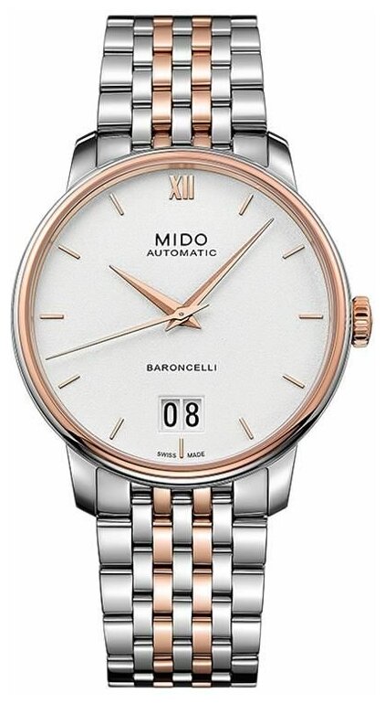 Наручные часы Mido Baroncelli, белый, серебряный