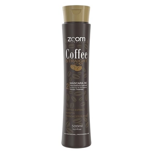 ZOOM cosmetics Кератин Coffee Straight, 500 мл, бутылка кератин zoom coffee straight 500 ml для афро завитка пористых жёстких волос