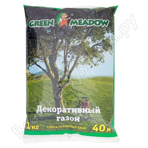 Семена газона GREEN MEADOW декоративный газон для затененных мест 1 кг смесь семян green meadow декоративный газон для затененных мест 10 кг