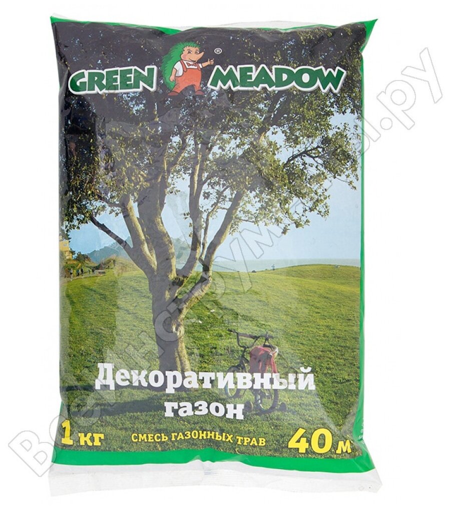 Семена газона "декоративный газон для затененных мест" 1 кг GREEN MEADOW