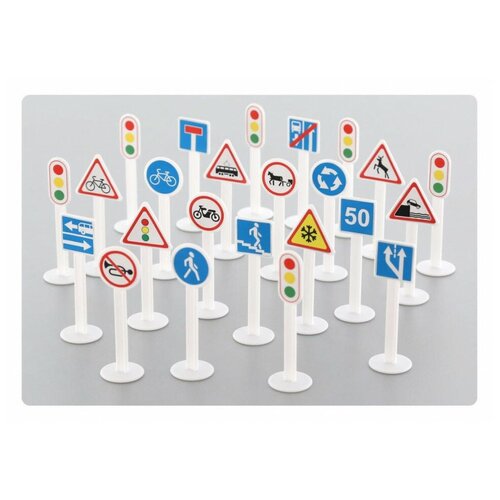 Набор дорожных знаков №3 (24 элемента) (в пакете) полесье набор дорожных знаков 3 24 элемента в пакете