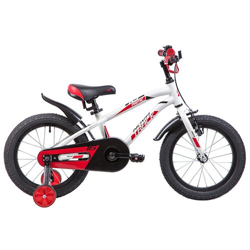 фото Велосипед novatrack prime 16" (2019) (велосипед novatrack 16", prime, алюм., белый, полная защита цепи, пер.торм.руч, зад. нож, короткие к)