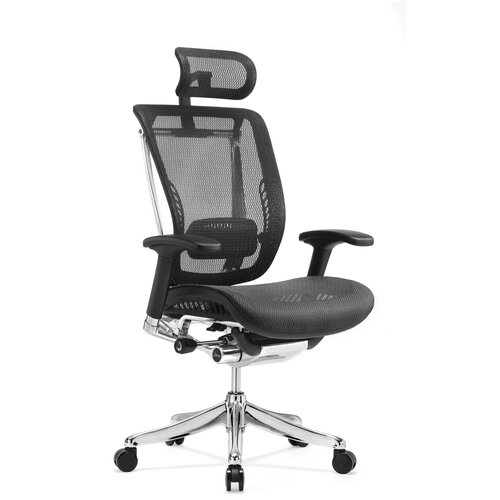 Компьютерное кресло Hookay Spring, алюминиевая база, усиленная сетка, 4D подлокотники, цвет кофе