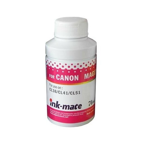 Чернила для CANON CL38/CL41/CL51/CLI-8 (70мл, magenta, Dye) CIM-41C Ink-Mate чернила inktec c908 для canon pixma ip4200 mp500 cli 8 cl 41 51 bk 0 1 л