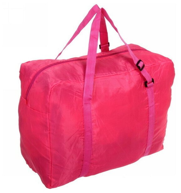 Сумка дорожная для ручной клади, складная «Travel», цвет розовый, 42*30*18см - фотография № 6