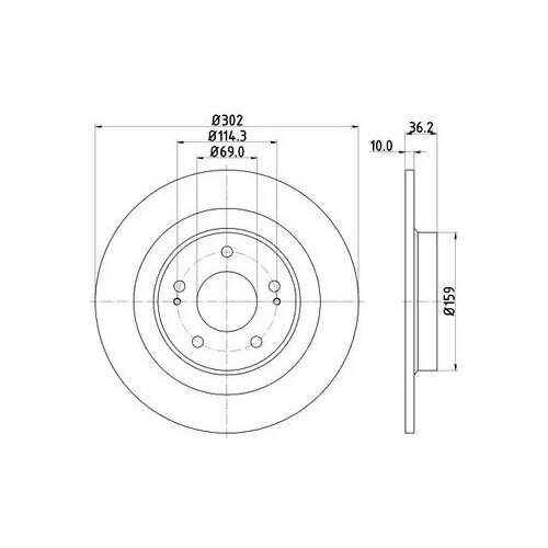 Диск тормозной задний HELLA PAGID 8DD355120431