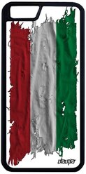 Противоударный чехол для мобильного // iPhone 6 Plus // "Флаг Венгрии на ткани" Стиль Страна, Utaupia, белый