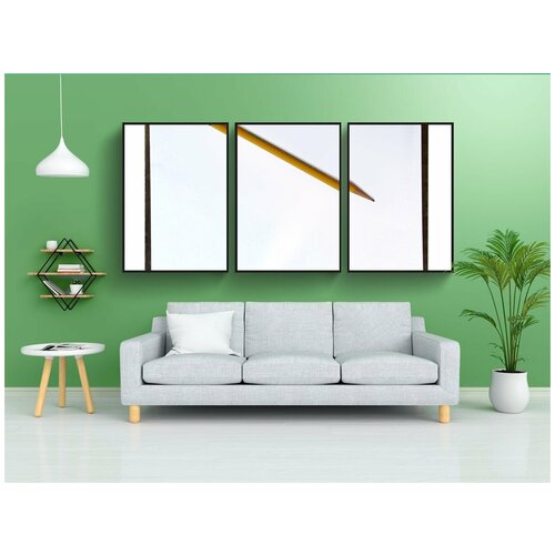 фото Набор модулных постеров для интерьера "буфер обмена, карандаш, бумага" 60x90 см. в тубусе, без рамки lotsprints