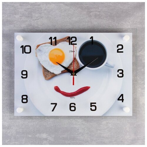 фото Часы настенные, серия: кухня, "завтрак", 25х35 см, микс интэк