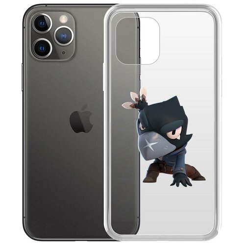 Чехол-накладка Clear Case Brawl Stars-Ворон для iPhone 11 Pro чехол накладка clear case brawl stars ворон для iphone 12 12 pro