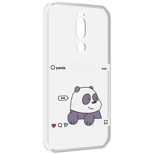 Чехол MyPads пандочка-фотка для Meizu X8 задняя-панель-накладка-бампер