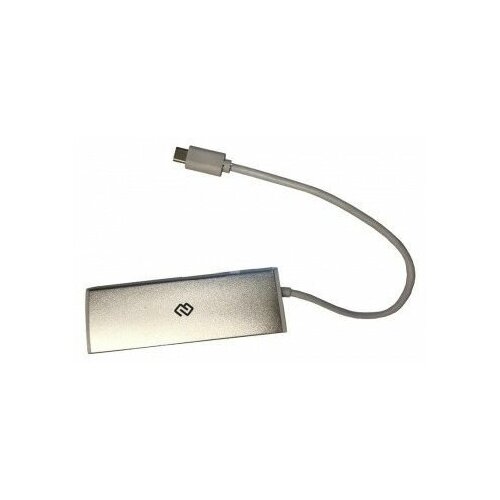 Разветвитель Digma USB-C 4порт. Серебристый