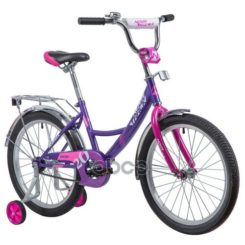 Велосипед 20 Детский Novatrack Vector 2020 Количество Скоростей 1 Рама Сталь 12 Лиловый NOVATRACK арт 203VECTORLC9 1073400₽