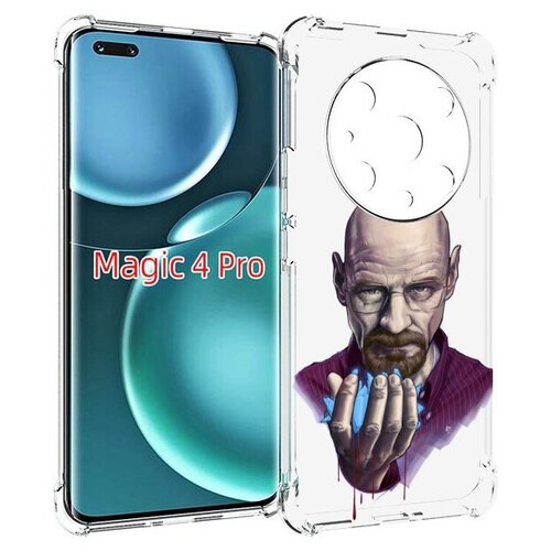 Чехол MyPads Хайзенберг для Honor Magic4 Pro / Magic4 Ultimate задняя-панель-накладка-бампер чехол mypads безумный тигр для honor magic4 pro magic4 ultimate задняя панель накладка бампер