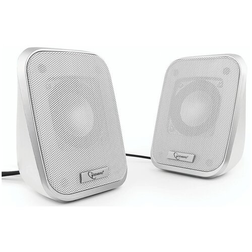 Колонки компьютерные GEMBIRD SPK-100- W 20 23 Вт USB регулятор громкости белые 124800₽