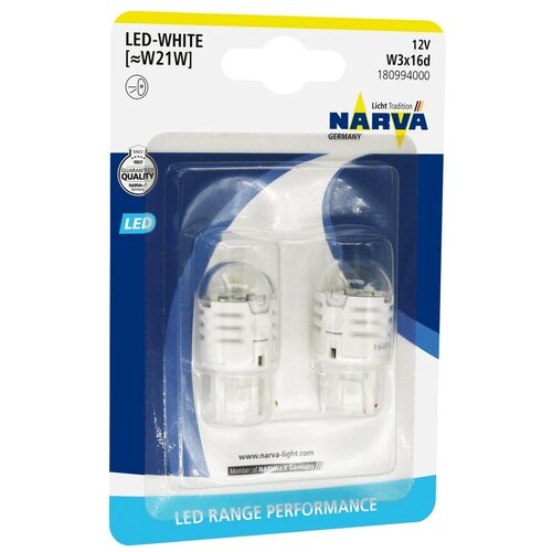 фото Лампа w21w range performance led white narva