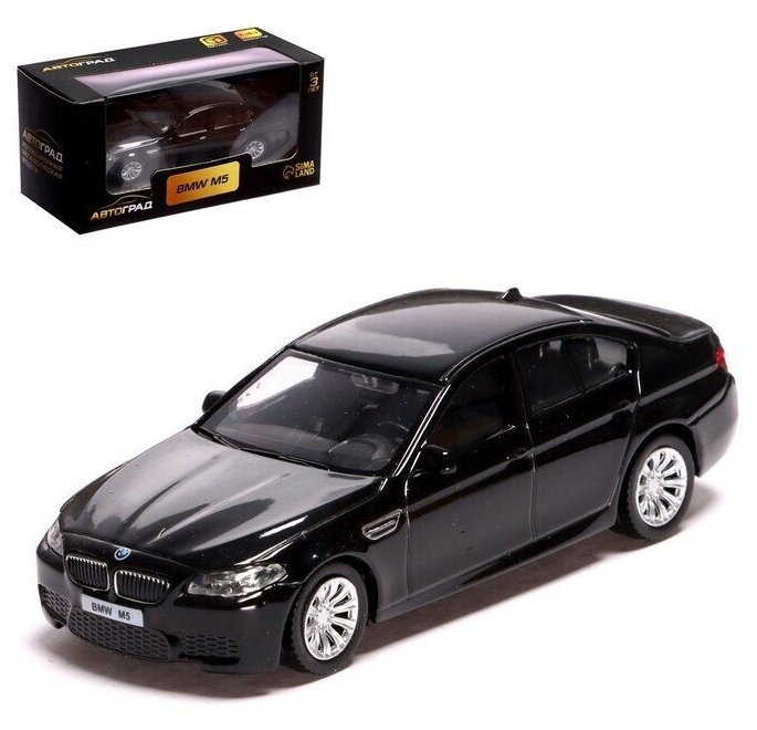 Машина металлическая BMW M5, 1:43, цвет чёрный