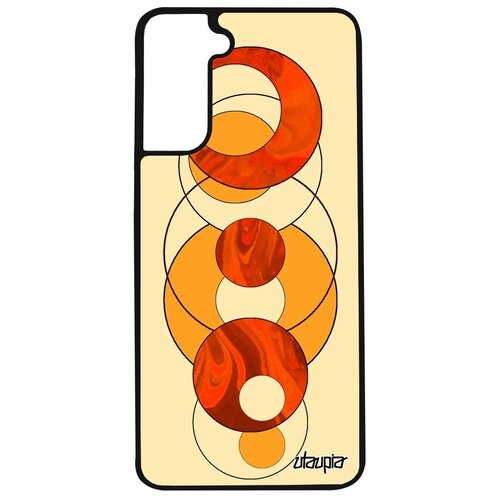 фото Красивый чехол на телефон // galaxy s21 // "круги" узор дизайн, utaupia, оранжевый