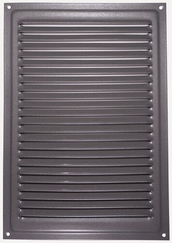 Изображение товара Решетка вентиляционная металлическая 160х230 алюминиевый металлик