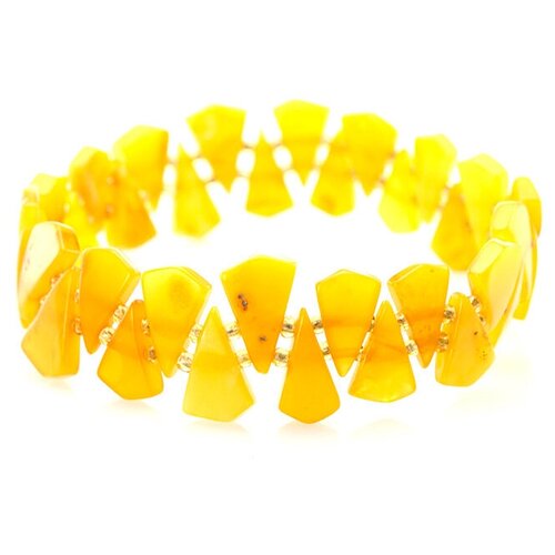 фото Amberholl браслет из натурального балтийского янтаря медового цвета «треугольник состаренный»