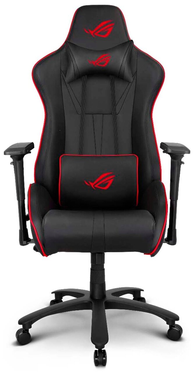 Asus ROG SL200 чёрное Игровое кресло (PU кожа, сталь, аллюминий, газпатрон 4 кл, ролики 60 мм, механизм качания, 90GC00I0-MSG010)