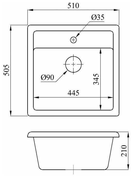 Мойка из искусственного камня AV ENGINEERING Star серый (AV505515SGRA) - фотография № 2