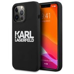 Чехол Karl Lagerfeld Liquid silicone Stack logo Hard для Apple iPhone 13 Pro - изображение