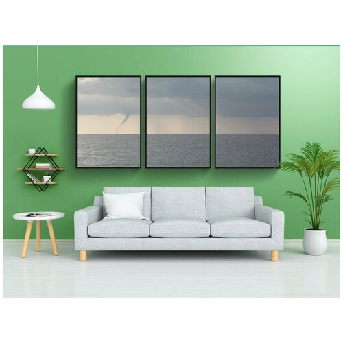 фото Набор модулных постеров для интерьера "торнадо, небо, корсиканского" 60x90 см. в тубусе, без рамки lotsprints