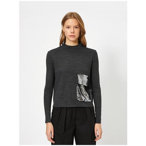 фото Свитер koton women, 0yak13115ek, цвет: antracite, размер: l