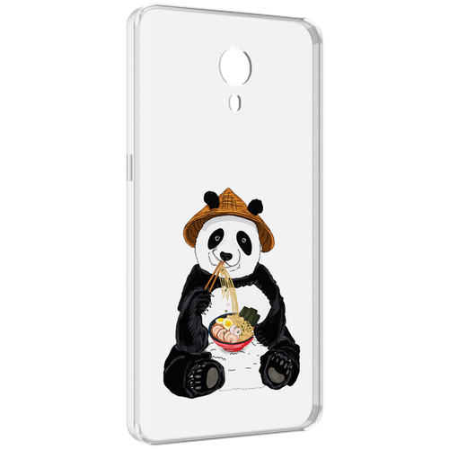 Чехол MyPads панда-любит-лапшу для Meizu M3 Note задняя-панель-накладка-бампер
