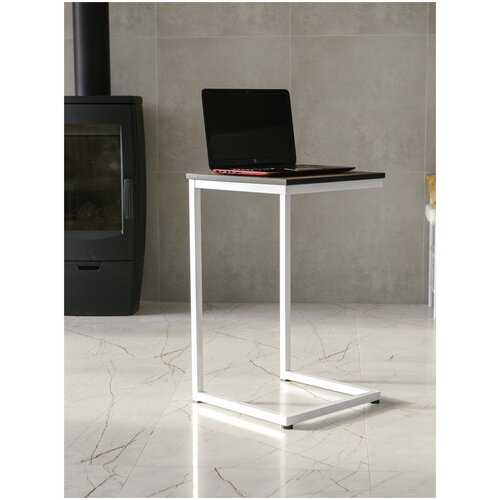 Столик Прикроватный, Белый, Дуб Темный