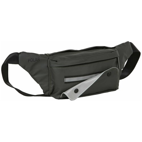 фото Сумка поясная polar, фактура гладкая, серый