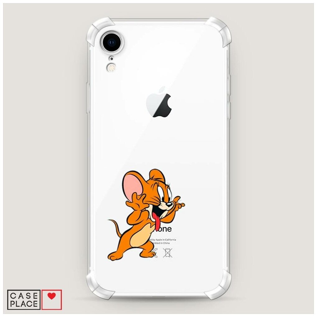 Противоударный силиконовый чехол "Мышонок Джерри" на Apple iPhone XR (10R) / Айфон Икс Р