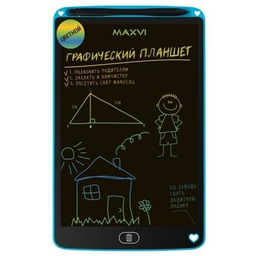 8 5 электронный блокнот maxvi mgt 01c голубой Графический планшет Maxvi MGT-02C Голубой