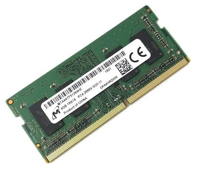 Оперативная память Micron 4 ГБ DDR4 3200 МГц SODIMM CL22 MTA4ATF51264HZ-3G2J1