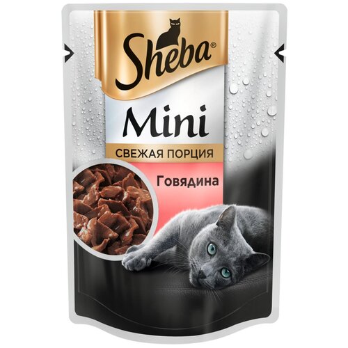 Sheba Mini / Паучи Шеба Мини порция для кошек с Говядиной (цена за упаковку) 50г х 33шт