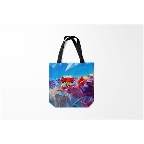 фото Сумка-шоппер / 40х40 см / геймерам / brawl stars макс и вольт burnettie