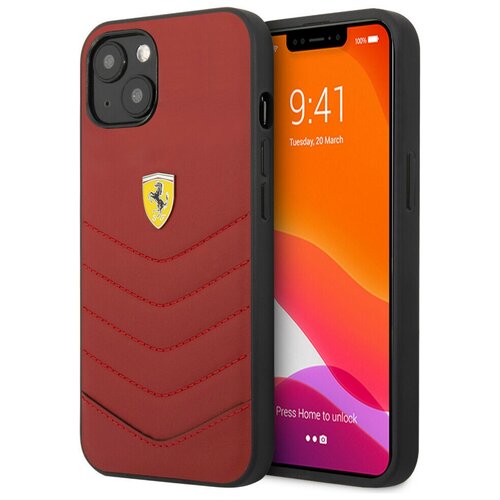  Ferrari Off-Track Genuine leather Quilted Hard  iPhone 13 Mini,   (FEHCP13SRQUR)